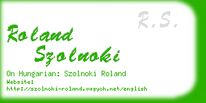 roland szolnoki business card